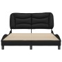 Bed frame with headboard black synthetic leather 120x200cm by , Beds and slatted bases - Ref: Foro24-3207988, Price: 193,95 €...