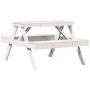 Mesa de pícnic madera maciza de pino blanco 105x134x75 cm | Foro24 | Onlineshop
