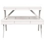 Solid white pine wood picnic table 105x134x75 cm by , Garden tables - Ref: Foro24-832568, Price: 127,99 €, Discount: %