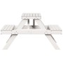 Solid white pine wood picnic table 105x134x75 cm by , Garden tables - Ref: Foro24-832568, Price: 127,99 €, Discount: %