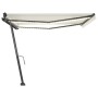 Manual retractable awning with cream LED 400x300 cm by , Awnings - Ref: Foro24-3069742, Price: 499,72 €, Discount: %