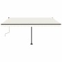 Toldo manual retráctil con LED crema 400x300 cm de , Toldos - Ref: Foro24-3069742, Precio: 499,72 €, Descuento: %