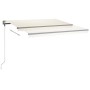 Manual retractable awning with cream LED 400x300 cm by , Awnings - Ref: Foro24-3069742, Price: 499,72 €, Discount: %