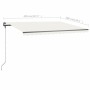 Toldo manual retráctil con LED crema 400x300 cm de , Toldos - Ref: Foro24-3069742, Precio: 499,72 €, Descuento: %