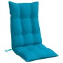 Cojines de silla con respaldo alto 2 uds tela Oxford azul claro