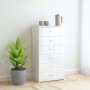 Sideboard with 6 glossy white plywood drawers 50x34x96 cm by vidaXL, Sideboards - Ref: Foro24-800672, Price: 92,47 €, Discoun...