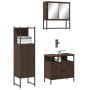 Set de muebles baño 3 pzas madera contrachapada roble marrón de , Muebles de baño - Ref: Foro24-3214699, Precio: 161,64 €, De...