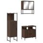 3-piece bathroom furniture set in brown oak plywood by , Bathroom furniture - Ref: Foro24-3214699, Price: 161,64 €, Discount: %