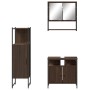 Set de muebles baño 3 pzas madera contrachapada roble marrón de , Muebles de baño - Ref: Foro24-3214699, Precio: 161,64 €, De...