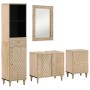 Conjunto de muebles de baño 4 piezas madera maciza de mango de , Muebles de baño - Ref: Foro24-3206319, Precio: 419,24 €, Des...