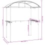 Seitenregal für Grillpavillon, anthrazitfarbener Stahl, 220 x 115 x 230 cm von , Zelte und Pavillons - Ref: Foro24-360138, Pr...