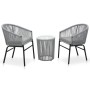 Garden table and 3-piece chair set with gray PE rattan cushions by vidaXL, Garden sets - Ref: Foro24-48140, Price: 218,49 €, ...