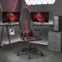 Silla gaming cuero sintético negro y rojo vino tinto de , Sillones para videojuegos - Ref: Foro24-3143794, Precio: 112,74 €, ...