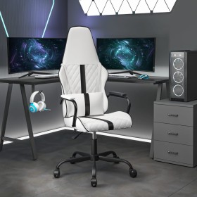 Silla gaming cuero sintético blanco y negro de , Sillones para videojuegos - Ref: Foro24-3143796, Precio: 113,99 €, Descuento: %