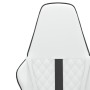 Silla gaming cuero sintético blanco y negro