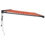 Retractable aluminum awning and orange and brown fabric 5x3 m by , Awnings - Ref: Foro24-3154620, Price: 829,85 €, Discount: %