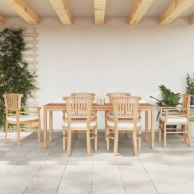 Garden dining set 7 pieces solid teak wood by , Garden sets - Ref: Foro24-3155789, Price: 1,00 €, Discount: %