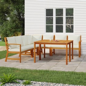 Garten-Essgruppe und Kissen 7-teilig aus massivem Akazienholz von , Gartensets - Ref: Foro24-3154970, Preis: 772,09 €, Rabatt: %