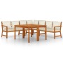 Garden dining set and cushions 7 pieces solid acacia wood by , Garden sets - Ref: Foro24-3154970, Price: 833,01 €, Discount: %