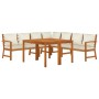 Garden dining set and cushions 7 pieces solid acacia wood by , Garden sets - Ref: Foro24-3154970, Price: 833,01 €, Discount: %