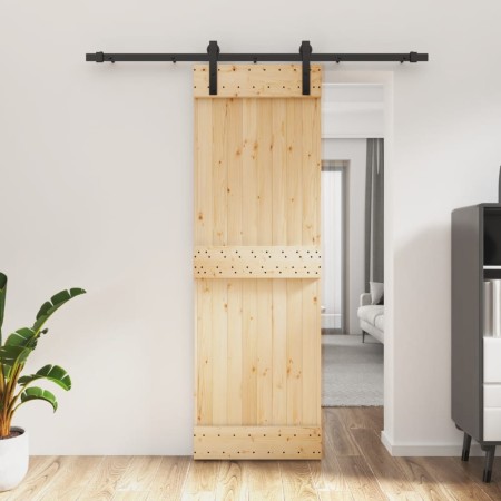 Sliding door with solid pine wood fittings 70x210 cm by , Doors - Ref: Foro24-3202971, Price: 170,28 €, Discount: %