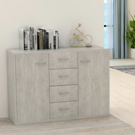 Betongraues Sperrholz-Sideboard 60x30x70 cm von vidaXL, Sideboards - Ref: Foro24-800688, Preis: 86,99 €, Rabatt: %