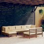 Garden furniture 10 pieces and cushions honey brown pine wood by , Garden sets - Ref: Foro24-3097112, Price: 911,84 €, Discou...