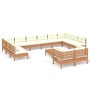 Garden furniture 13 pieces and cushions honey brown pine wood by , Garden sets - Ref: Foro24-3097280, Price: 1,00 €, Discount: %