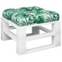 Cushion for pallet sofa made of leaf print fabric 50x50x12 cm by , Cushions for chairs and sofas - Ref: Foro24-47497, Price: ...