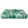Cojín para sofá de palets tela estampado de hojas 50x50x12 cm