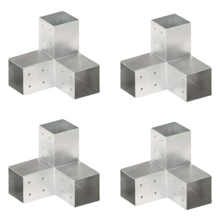 Conectores de postes en Y 4 uds metal galvanizado 81x81 mm de , Postes de cerca - Ref: Foro24-145466, Precio: 59,35 €, Descue...