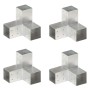 Conectores de postes en Y 4 uds metal galvanizado 81x81 mm de , Postes de cerca - Ref: Foro24-145466, Precio: 59,35 €, Descue...