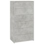 Aparador con 6 cajones contrachapada gris hormigón 50x34x96cm de vidaXL, Aparadores - Ref: Foro24-800670, Precio: 92,99 €, De...