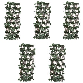 Willow trellis fences 5 pcs artificial leaves 180x60 cm by , fence panels - Ref: Foro24-147752, Price: 44,56 €, Discount: %