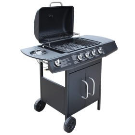 Black gas grill barbecue 4+1 burners by , Barbecues - Ref: Foro24-273789, Price: 269,48 €, Discount: %