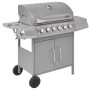 Barbacoa grill de gas 6+1 quemadores plateada de , Barbacoas - Ref: Foro24-273794, Precio: 415,05 €, Descuento: %