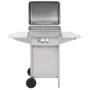 Portable gas barbecue with 2 zones silver stainless steel by , Barbecues - Ref: Foro24-276149, Price: 148,29 €, Discount: %