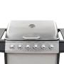 Portable gas barbecue with 6 zones silver stainless steel by , Barbecues - Ref: Foro24-276154, Price: 313,40 €, Discount: %