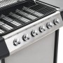 Portable gas barbecue with 6 zones silver stainless steel by , Barbecues - Ref: Foro24-276154, Price: 313,40 €, Discount: %