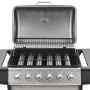 Portable gas barbecue with 6 zones silver stainless steel by , Barbecues - Ref: Foro24-276154, Price: 313,40 €, Discount: %