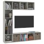 TV-Schrank und Bücherregal 3-teilig betongrau 180x30x180 cm von , Bücherregale und Regale - Ref: Foro24-278792, Preis: 164,05...