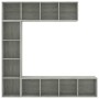 TV cabinet and bookcase 3 pieces concrete gray 180x30x180 cm by , Bookcases and shelves - Ref: Foro24-278792, Price: 164,05 €...