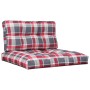 Cushions for pallets 2 units red checkered fabric by , Cushions for chairs and sofas - Ref: Foro24-314541, Price: 47,99 €, Di...