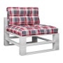 Cushions for pallets 2 units red checkered fabric by , Cushions for chairs and sofas - Ref: Foro24-314541, Price: 47,99 €, Di...