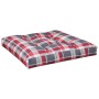 Cushions for pallets 2 units red checkered fabric by , Cushions for chairs and sofas - Ref: Foro24-314541, Price: 47,99 €, Di...