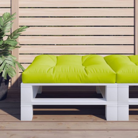 Cojín para sofá de palets de tela verde claro 80x80x12 cm