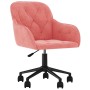 Silla de oficina giratoria de terciopelo rosa de , Sillas de oficina - Ref: Foro24-344871, Precio: 101,06 €, Descuento: %