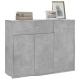 Aparador de madera contrachapada gris hormigón 88x30x70 cm de vidaXL, Aparadores - Ref: Foro24-800679, Precio: 85,28 €, Descu...