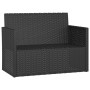 Garden bench with black synthetic rattan cushions 105 cm by , garden benches - Ref: Foro24-362316, Price: 102,87 €, Discount: %