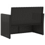 Garden bench with black synthetic rattan cushions 105 cm by , garden benches - Ref: Foro24-362316, Price: 102,87 €, Discount: %